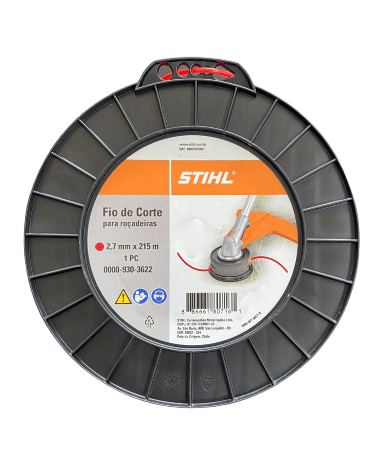 Rolo de Fio redondo VERMELHO 2,7X215 MT - STIHL - Imagem 2