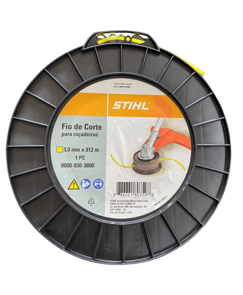 Rolo de fio quadrado AMARELO 3.0x312 MT - STIHL - Imagem 2