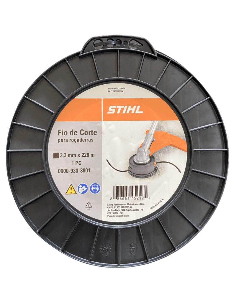 Rolo de fio quadrado PRETO 3.3x228 MT - STIHL - Imagem 2